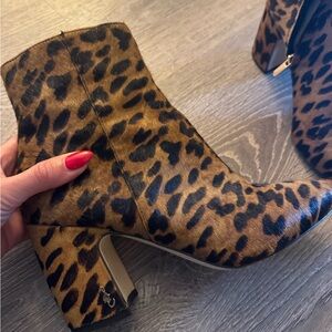 Sam Edelman Leopard Print Ankle Booties